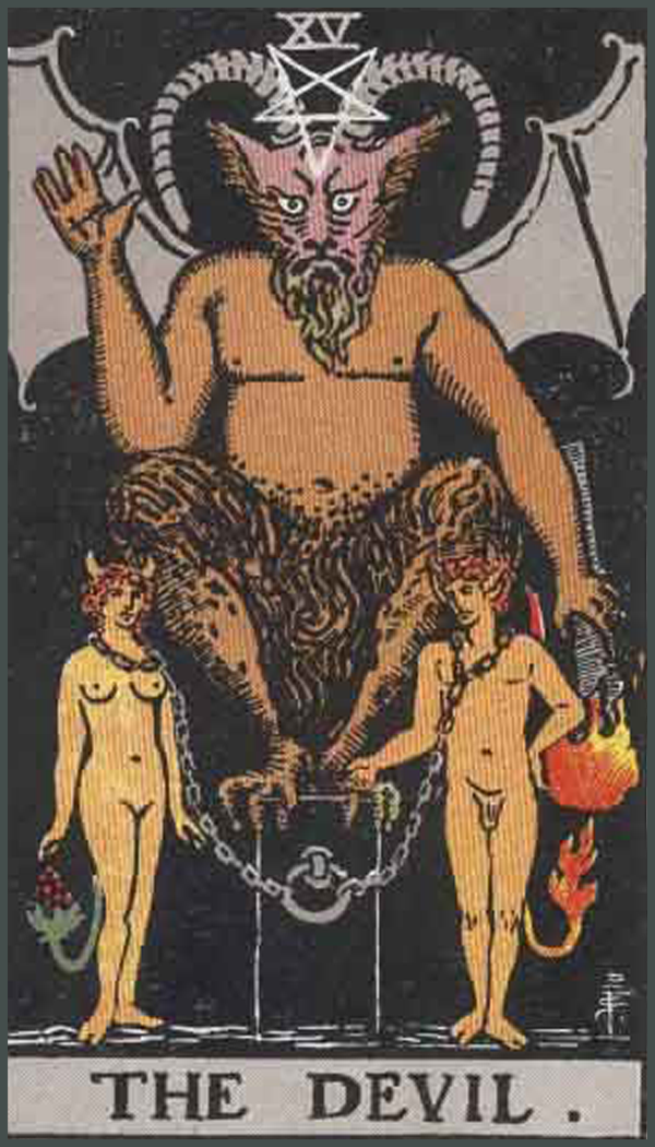 Tarot Cartes Majeures 15, Le Diable